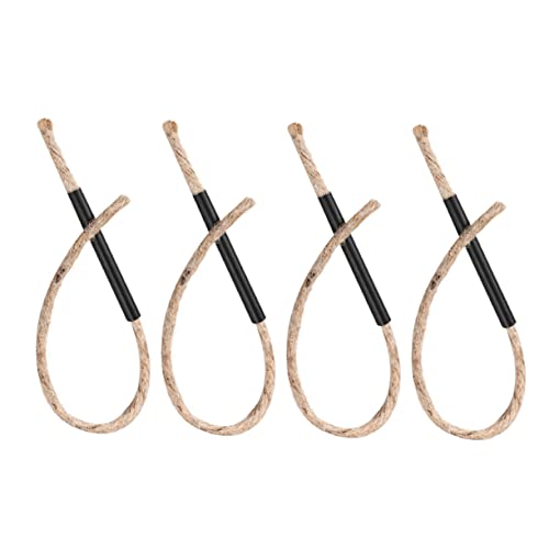 BESTonZON 4Pcs Fire Starter Rope with Handle Durable Outdoor Camping Accessories for Survival Use Easy to Use Wax Wicks for Hiking and Adventure