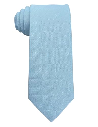 Image of Kebocis Mens Solid Color Cotton Necktie for Men