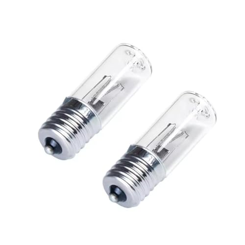 Genérico 2PCS DC 10-12V E17 UVC Luz UV Ultravioleta, Tubo Bombilla 3W Lámpara de Desinfección Ozono Esterilización Ácaros Luces Bombilla Germicida Lámpara Germicida,with Ozone