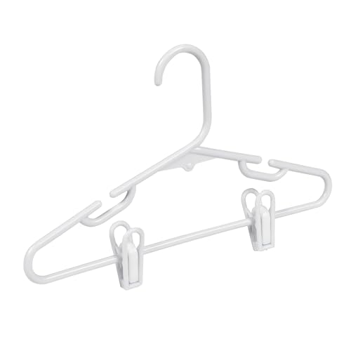 Image of Honey Can Do Kids Clothes Hangers with Clips, HNG-09047 White, 7" x 0.25" x 11.75 inches, 18-Pack