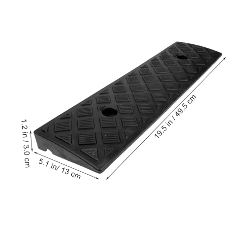 Rampa de borde de plástico Amosfun para entrada de garaje y muelle de carga con alta capacidad, adecuada para coche, motocicleta, scooter y silla de ruedas miniatura 2