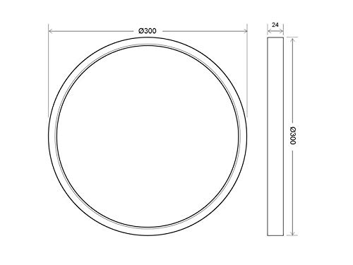 ledbox Plafón Led MOON KRAMFOR 25W, Ø300mm, Blanco cálido