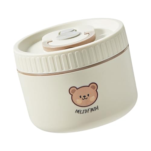 KieTeiiK Récipient Alimentaire Thermique Robuste en Acier Inoxydable avec Couvercle Anti-Fuite Et Poignée Portable pour Solution De Déjeuner Bureau Ou À L'école