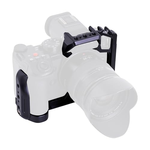 Image of YANZUO Full Camera Cage for LUMIX S5 II / S5 IIX / G9 II, Modular Rig with Dual Cold Shoes, Arca-Swiss Base & Quick Release for Video, Gimbal & Photography (Black)