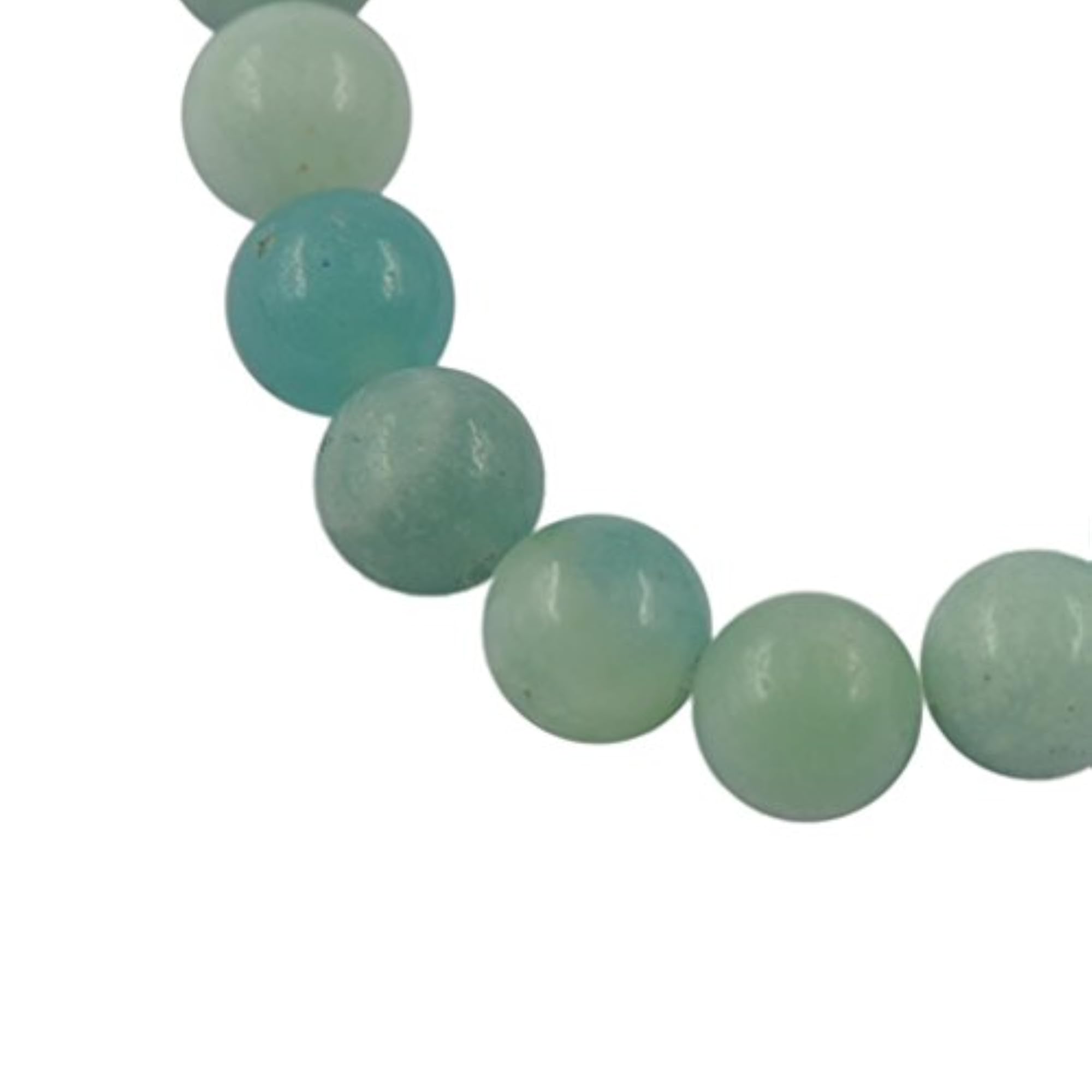 8mm AAA Natural Peru Blue Amazonite Loose Spacer Beads, Craft Supplies