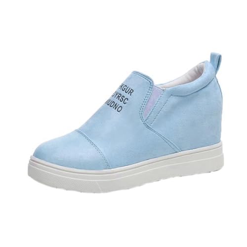 Chaussures compensées bleu taille 41 pour femme à semelle épaisse