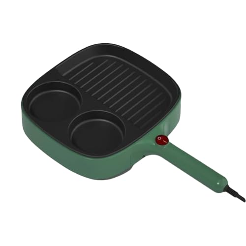 Suoumwa Sartén Eléctrica para Tortillas, Sartén para Barbacoa, Olla Eléctrica Multifunción Antiadherente, Vaporera para Alimentos, Enchufe de la UE A