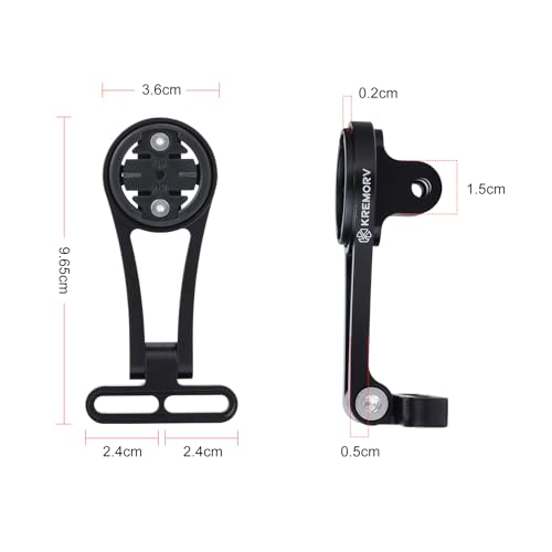 KREMORV Suporte de bicicleta ajustável na frente estendido para computador para Garmin Edge
