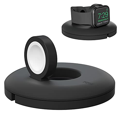 PZOZ Charger Stand & Charger Cable 3.3 ft for Apple Watch, Portable Charging Station Management Dock Holder Organizer for iWatch Series 7 6 SE 5 4 3 45mm 44mm 42mm 41mm 40mm 38mm Accessories (Black)