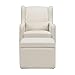Carter's by DaVinci Adrian Swivel Glider with Storage Ottoman in Ivory Boucle, Greenguard Gold & CertiPUR-US Certified