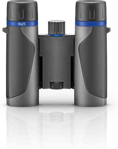 Zeiss Terra Pocket 8x25 Gray Binoculars for Adults â€“ Compact High Powered Waterproof Travel Binocular for Bird Watching, Lightweight Outdoor Mini Binoculars with Anti-Fog Defender for Hunting