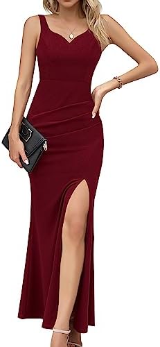Missufe Cocktailjurk voor dames, maxi-jurk, partyjurk, avondjurk, zomerjurk, feestelijke bodyconjurk, Donkerblauw, XL