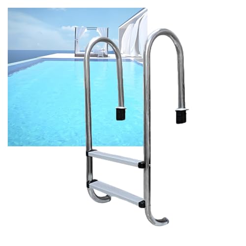 Escalera para piscina 2 pasos acero inoxidable miniatura 1