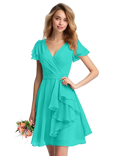turquoise knee length bridesmaid dresses A-Line Knee Satin Zipper Bridesmaid Dress COCOMELODY COZK1500B, Grey main image 1
