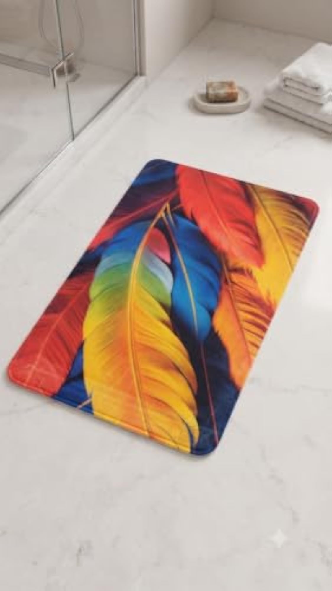 Super Soft Microfibre Bath Mat, 2000 GSM Absorbent Floor Mat