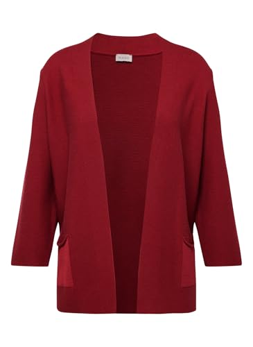 Rabe Strickjacke Unifarben in Rot für Damen