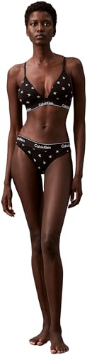 Calvin Klein Soutien-Gorge Brassière Femme Triangle Rembourrage Amovible, Noir (Black Diamond Logo Print), XS