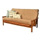 Kodiak Furniture Full-Size Suede Peat Fabric Futon Mattress in Brown-Frame Not Included, Frame Not Included
