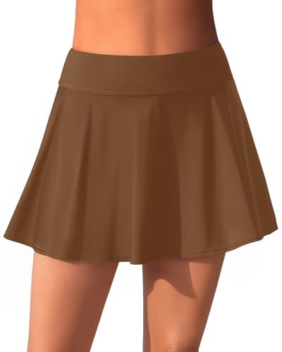 Image of Aqua Eve Women Swim Skirt Tummy Control Swimsuit Skirt High Waisted Bathing Suit Bottom (Available in Plus)