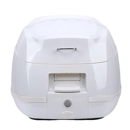 Top case de moto en ABS blanc comme neige avec serrure pour casque
