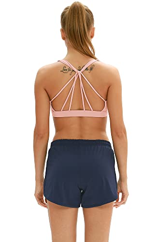 Image of icyzone Women's Padded Strappy Workout Running Sports Bras Medium Impact