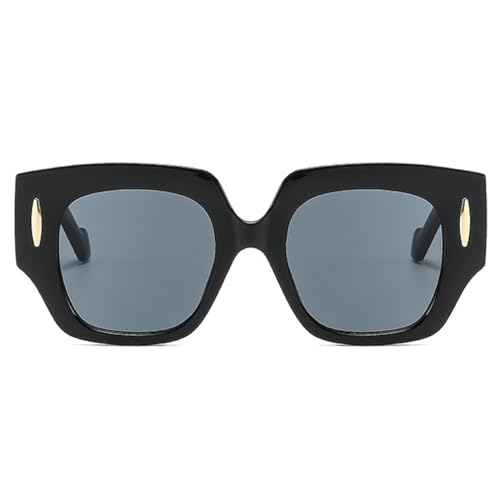 Fashion Oversized Women Square Sunglasses Vintage Leopard Brown Shades UV400 Trendy Men Black Sun Glasses N45