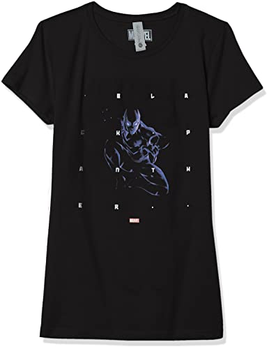 Image of Marvel Little, Big Classic Panther Shapes Girls Short Sleeve Tee Shirt