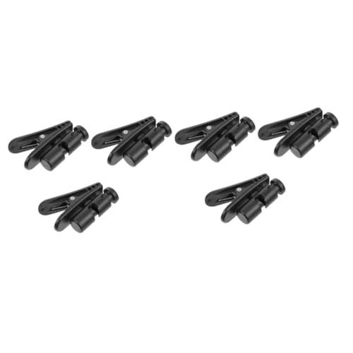 Hemobllo 2 Ensembles Clip De Câble Pour Casque Serrer Prise Aux Bouchon D'oreille Téléphones Sacoche Sachet Oreillettes Clips De Cordons De Casque Clips De Microphone Pc Black 3 Pièces * 2