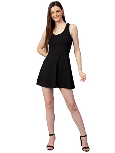 Image of KOTTY Women's Dashing Designs Radiant Petal Black Dress