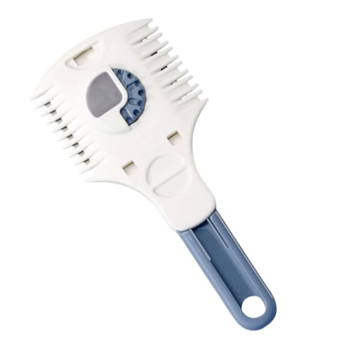 MUCKLILY Double Side Haircut Scissors Metal Razor Hair Cutter Trimmer with Comb for Long Short Hair Versatile Styling Tool for Salon Home Use