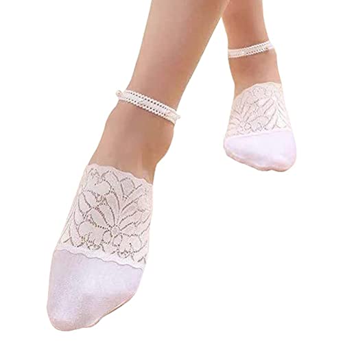 1/4 paire de chaussettes en dentelle transparente pour femme et fille avec doublure en dentelle transparente Cover