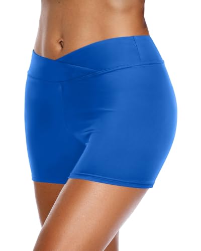 Image of Womens V Cross Swim Shorts Tummy Control Bottoms (Available in Plus)