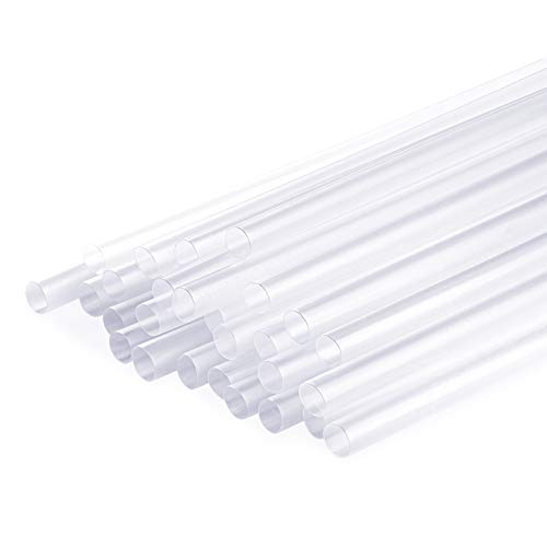 Comfy Package Jumbo Smoothie Straws - 100 Pack, Clear Plastic Boba & Milkshake Straws