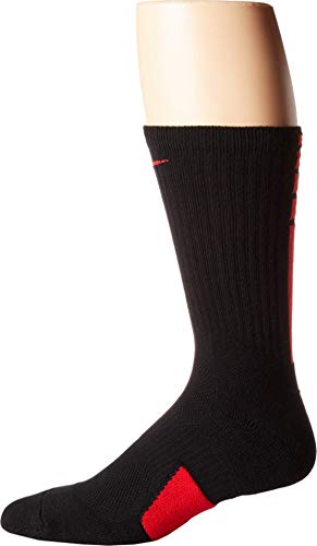 Nike Elite Basketball Crew Socks Black/University Red Size Small