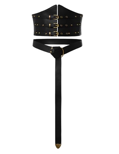 Scarlet Darkness Corset Belt for Women Men Waist Cincher Cosplay Costume Accessories Adjustable Buckle Strap