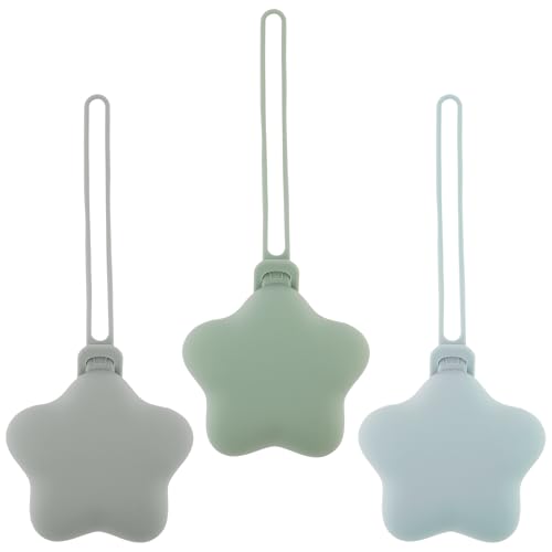 DJAPWPX-3 Pcs Silicone Pacifier Holder Case, Safe and Soft Material Pacifier Pouch, Portable Pacifier Case, Protective Pacifier Storage Case, Easy to Clean for Diaper Bag Stroller (B)