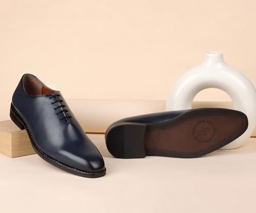 Image of LOUIS STITCH Formal Shoes for Men | Handmade Lace-Up Derby Formal Shoes | Dual Tone Patina Finish | Breathable Lining | Office, Party LSSXWC