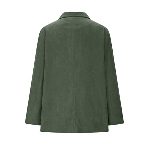 Womens Corduroy Blazer Jacket Dressy Casual Lapel Collar Business Suit Jacket Fall Trendy Work Outerwear with Pocket4
