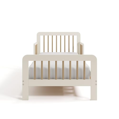 Image of Storkcraft Pasadena Toddler Bed, Frosted Oat & Driftwood
