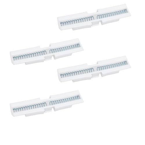 Molain 4 Pcs Bi-Fold Door Slide Guide, ABS Spring Bifold Door Hardware Sliding Doors Track White Bifold Closet Doors Repair Parts for Protect Top Mount
