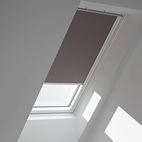 VELUX Original Verdunkelungsrollo (DKL), Silberne Seitenschienen, Y99, Taupe // DKL Y99 4577S