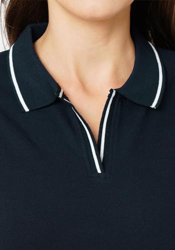 Image of Wear Your Opinion Womens Premium Pique Polo Collar Neck T-Shirt Womens Premium Pique Polo Collar Neck T-Shirt (Design: Tipped Polo)