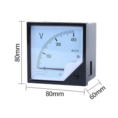 Voltmètre analogique 6C2 CC 100V cadran de mesure de tension continue