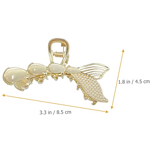 Pince à cheveux sirène perles accessoire coiffure clip mâchoire longs