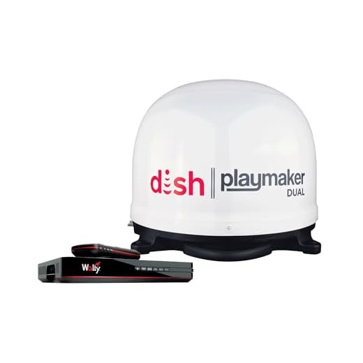 Winegard Dish Playmaker Dual Portable Automatic Satellite Antenna with Dish Wally HD Receiver