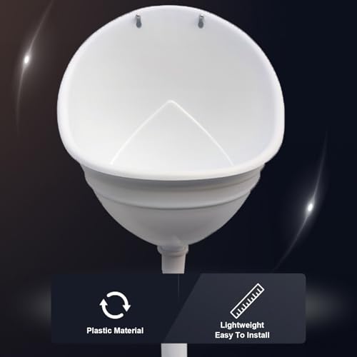 Urinal para hombres, montaje en pared, de plástico PP, sin descarga de agua, antiobstrucción y antiodor, para baño, escuela, obra o exterior (blanco) miniatura 7