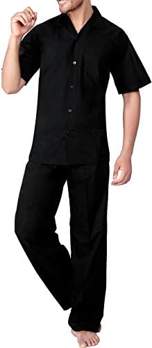 Image of Men's Cotton Plain /Solid Top and Pyjama Set Pack of 1