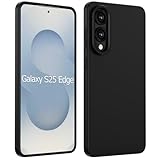DIFAYA Galaxy S25 Edge ケース マットブラック 米軍MIL規格 防塵 耐久 携帯便利 柔軟性 TPU素材 薄型 軽量 レンズ保護 ギャラクシー S25 Edge ケース 黒い