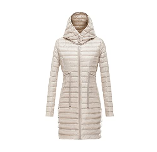 Doudoune ultra légère pour femme beige en taille XXL