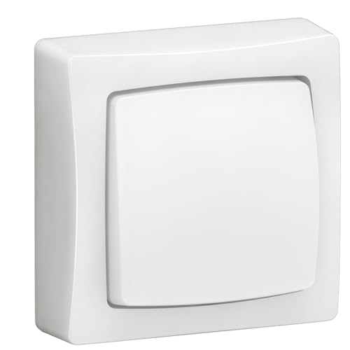 LEGRAND Interruptor-Conmutador 10AX o Pulsador 10A, Gama OTEO, Mecanismo de superficie, Blanco, 086001E